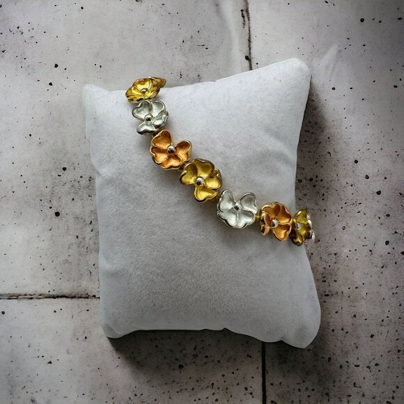 Sigel Floral Bracelet Sterling Silver Glowers 8